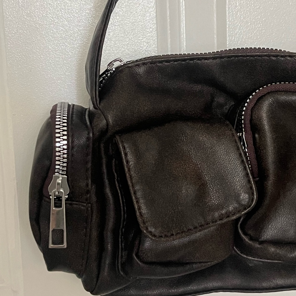 brand new dark brown faux leather shoulder bag - Picture 5 of 6